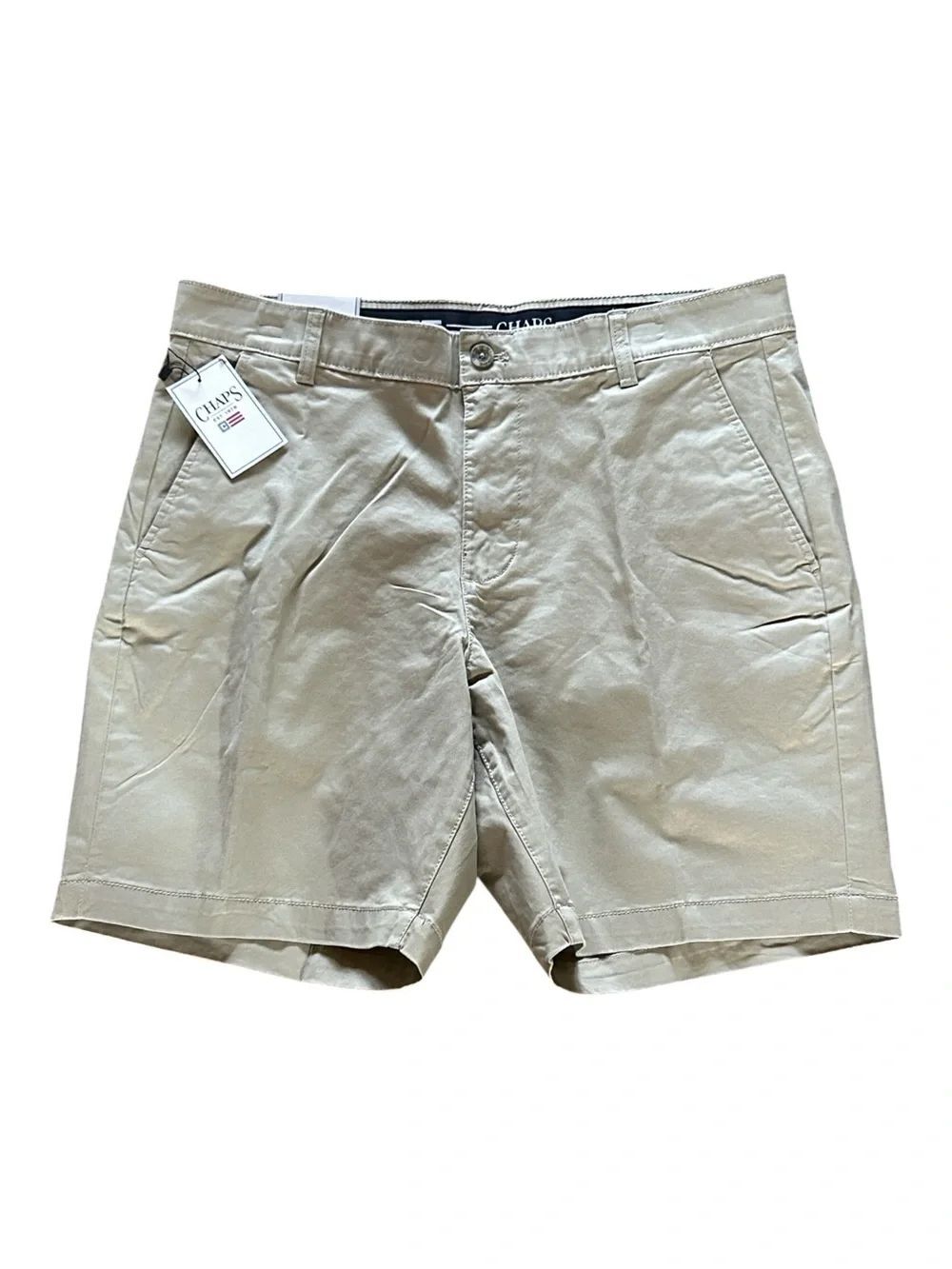 NEW Chaps Flex Flat Front Short - Hampton Khaki